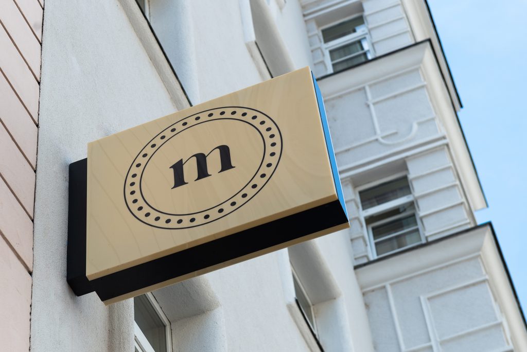 master Mirabell signage, elegantly displayed at the entrance.